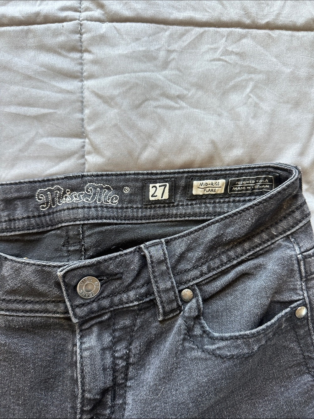 Miss Me Black Flared Jeans - Wide Leg - Picture 4 of 7